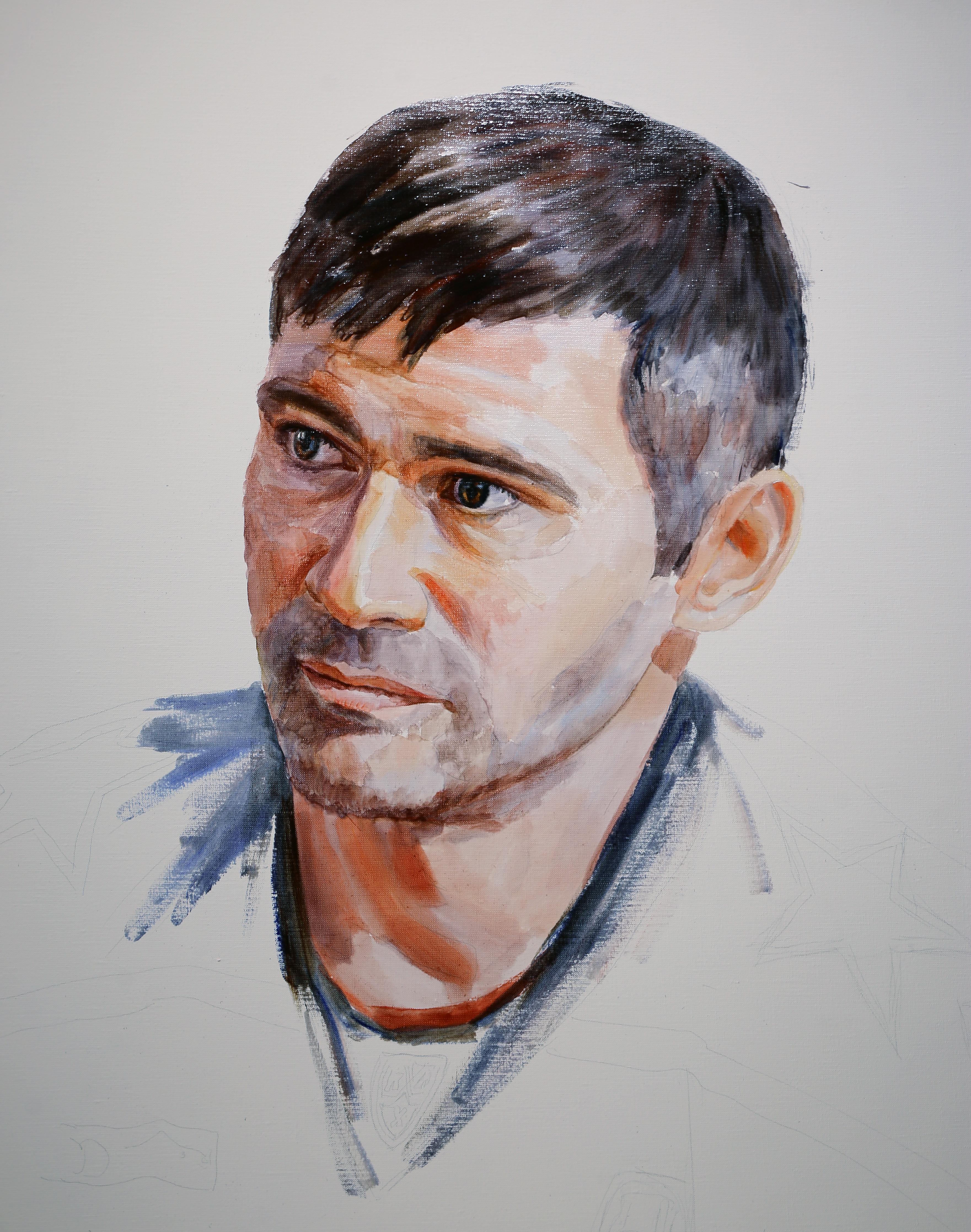 Эскиз портрета Александра Попова